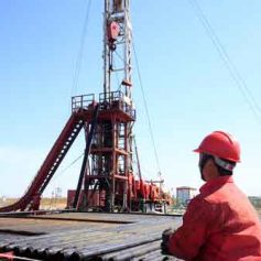 Texas Oil Field Worker at Job Site in Longview Texas